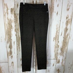 FDJ French Dressing Jean, Chic Leopard Print Straight Leg Pants. Size 6.